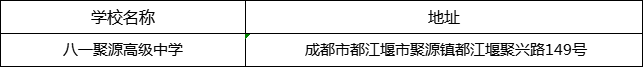 成都市八一聚源高級中學(xué)地址在哪里？