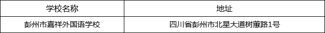 成都市彭州市嘉祥外國語學(xué)校地址在哪里？