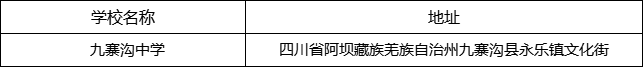 阿壩州?九寨溝中學地址在哪里？