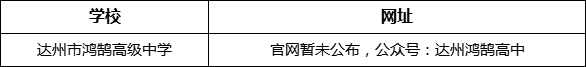 達(dá)州市鴻鵠高級中學(xué)網(wǎng)址是什么？