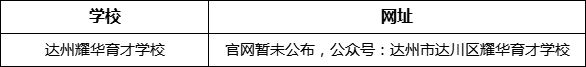達州市達州耀華育才學校網(wǎng)址是什么？