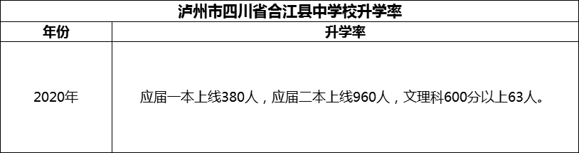 2024年瀘州市四川省合江縣中學(xué)校升學(xué)率怎么樣？