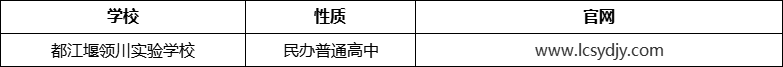 成都市都江堰領(lǐng)川實驗學(xué)校官網(wǎng)、網(wǎng)址、官方網(wǎng)站